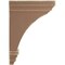 Ekena Millwork 4"W x 4 3/4"D x 8"H Small Jefferson Wood Vintage Decor Corbel, Weathered Brown CORWD04X04X08JEBR - alternate 3